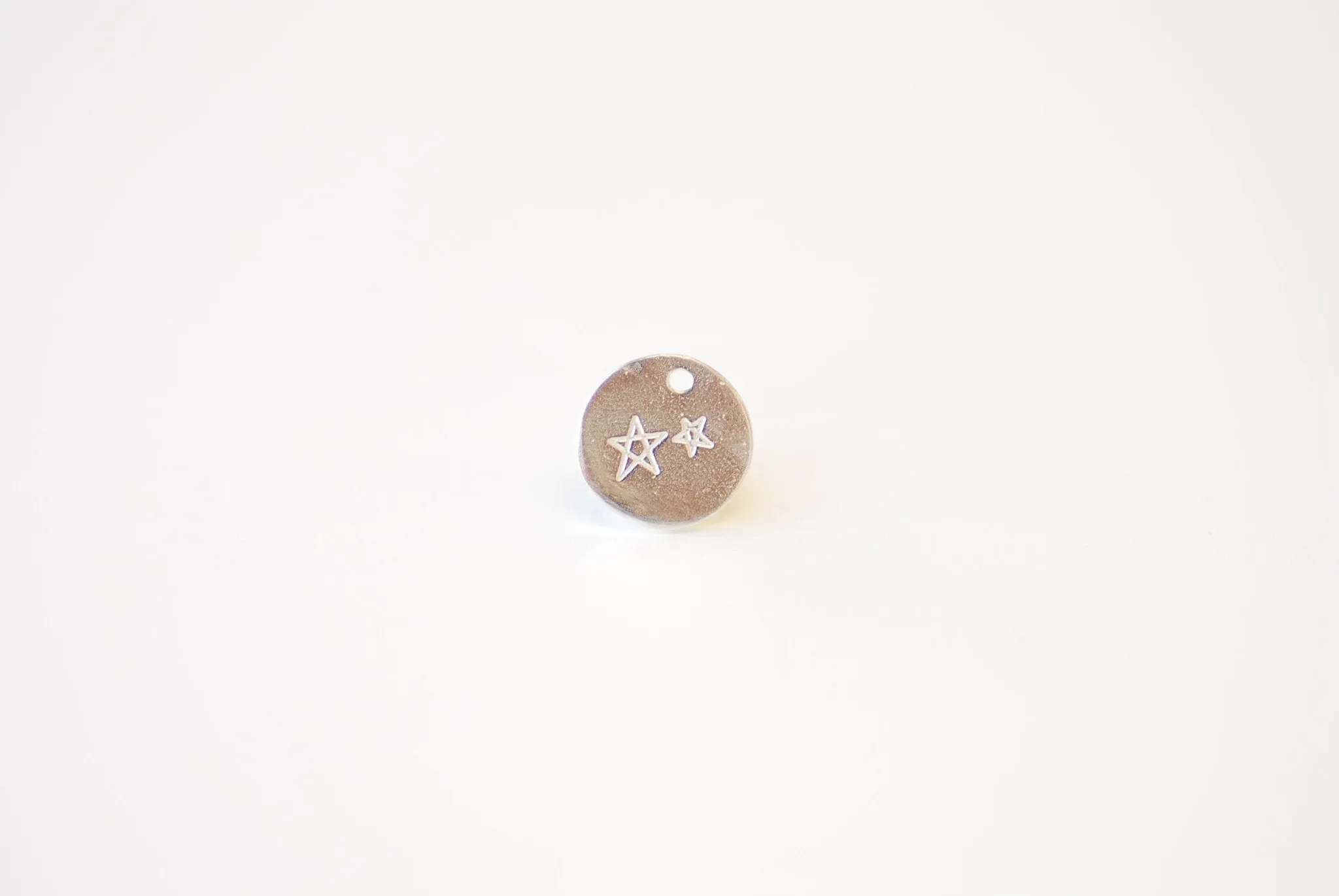 10mm Round Wholesale Coin Charm, Round Evil Eye Charm, Moon and Star Charm, Twinkle Star Charm, Vermeil 18k gold plated 925 Sterling Silver, J415