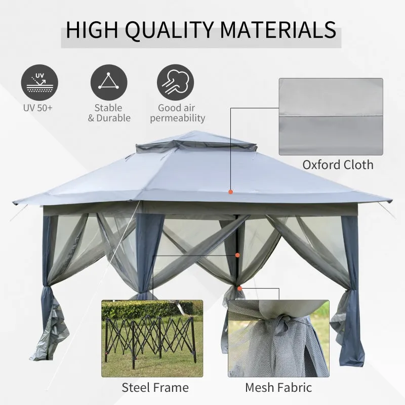 12' x 12' Foldable Pop-up Gazebo - Charcoal Gray