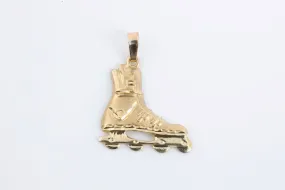 14k Yellow Gold Roller Blade Pendant (1.84g.)