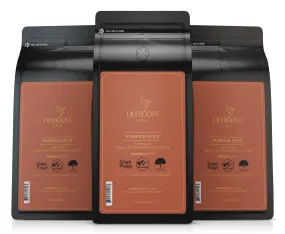 3x Single Origin Specialty, Pumpkin Spice Coffee 12 oz Bag