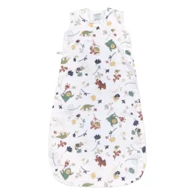 4 layers cotton muslin sleep sack - Green Jungle (1.5 togs)