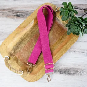 Adjustable Bag Strap 1.5 inch Solid Color- Hot Pink