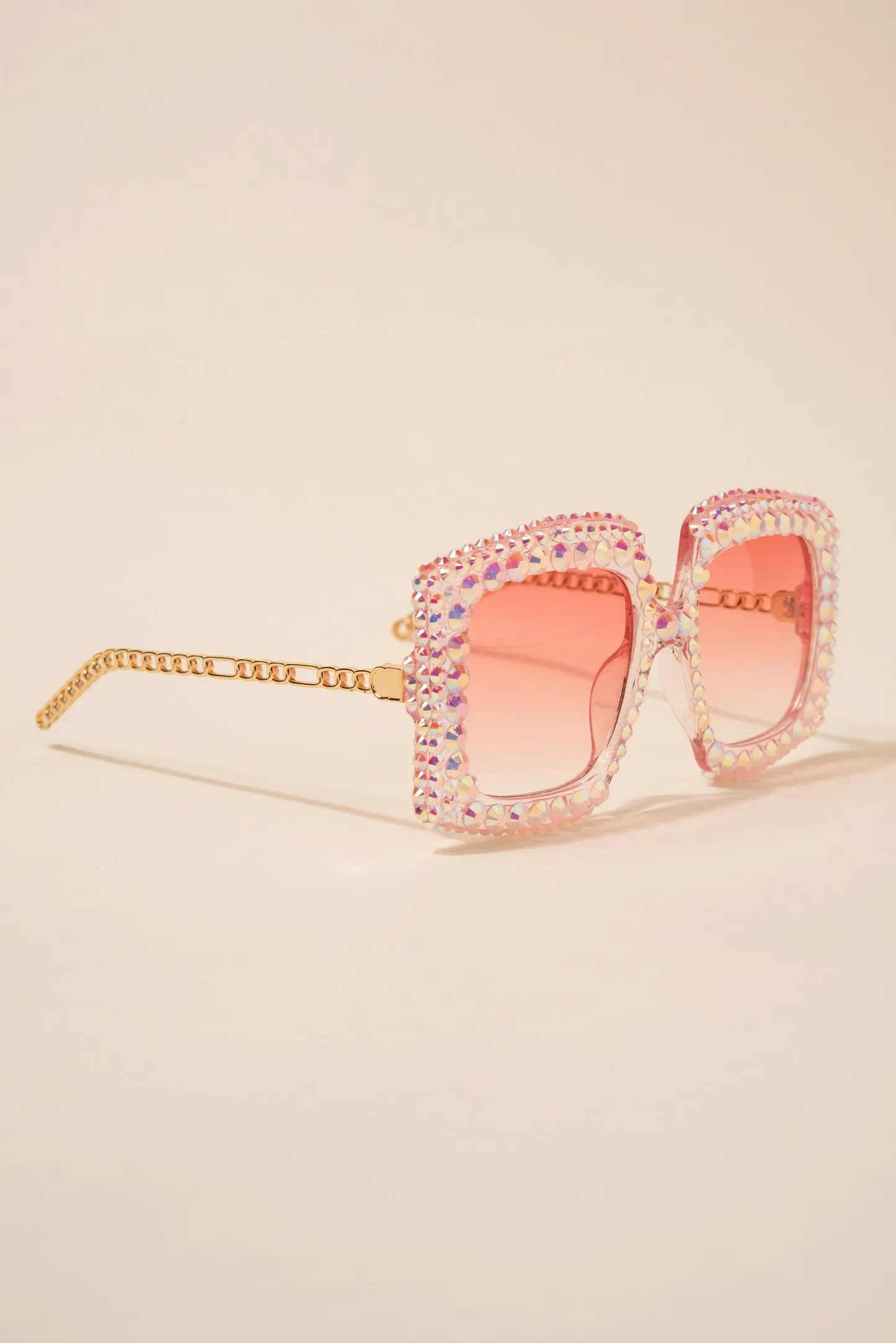 Anita Rectangular Rhinestone Sunglasses