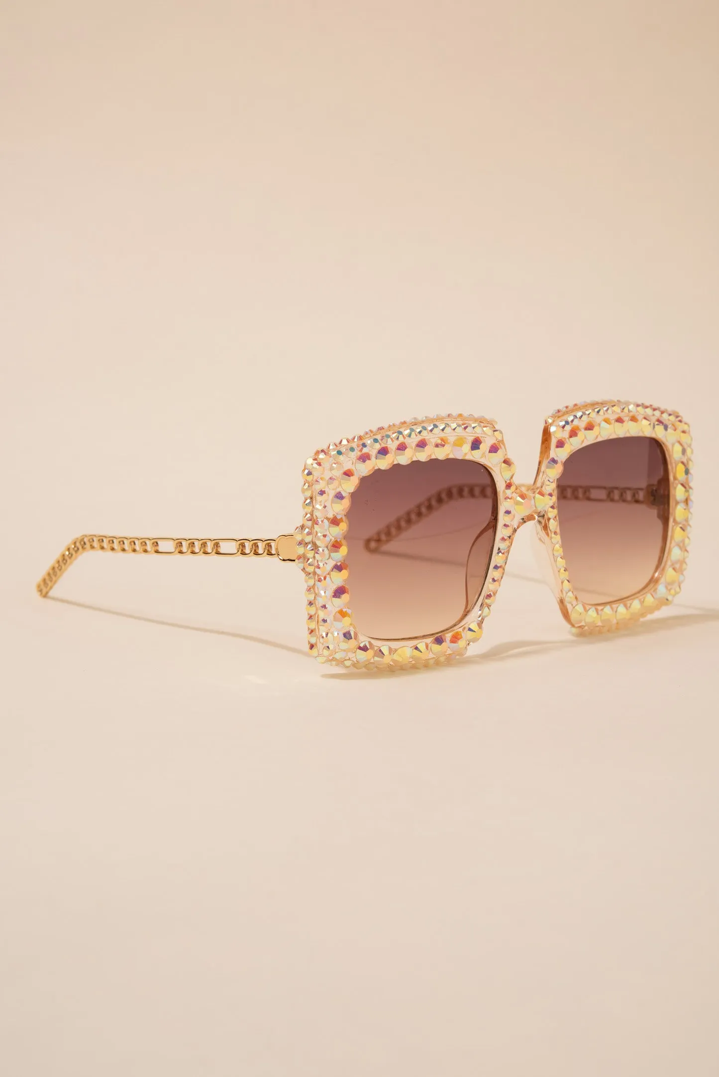 Anita Rectangular Rhinestone Sunglasses