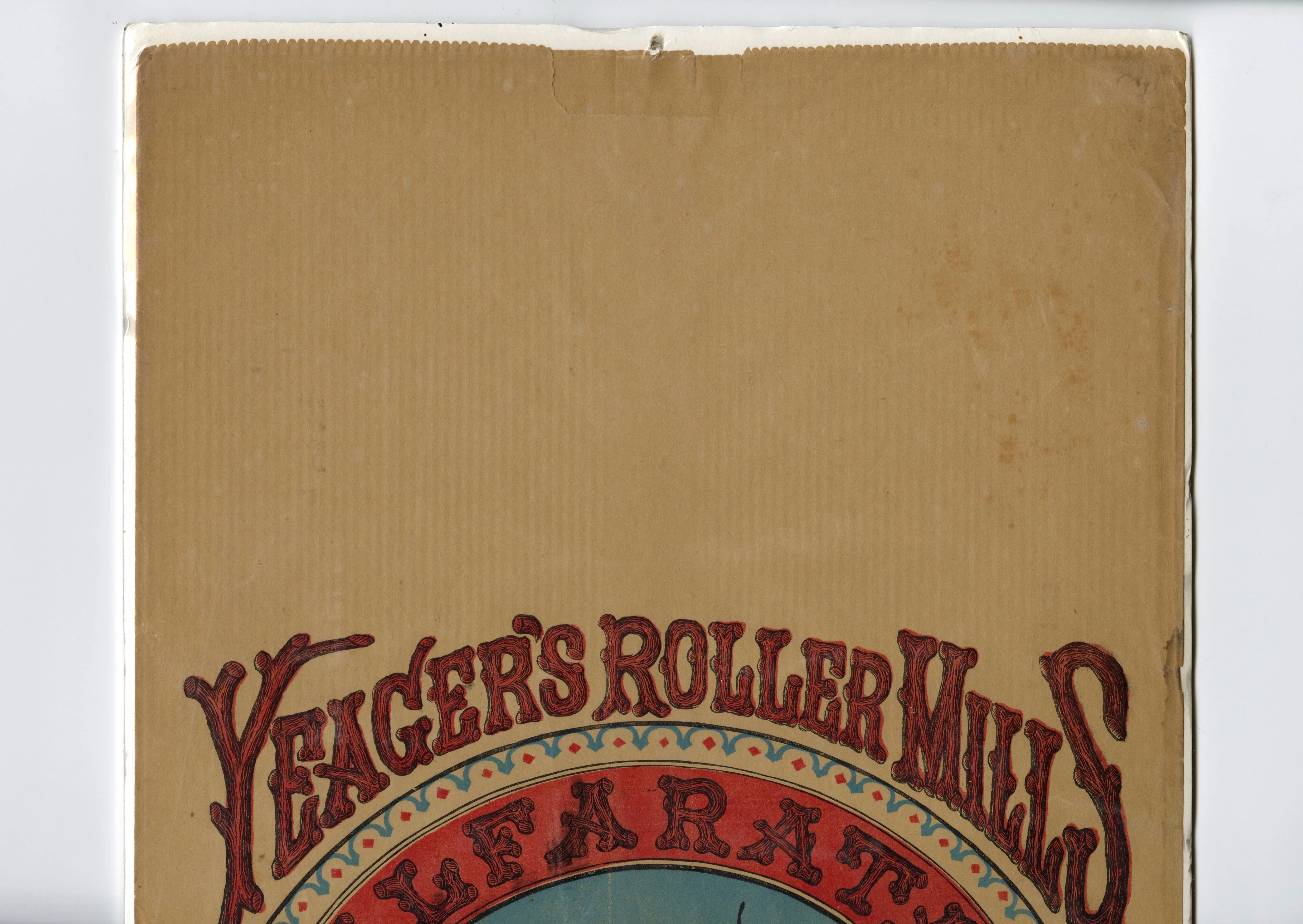 Antique Yeager Roller Mills Flour Bag, Native American, American West