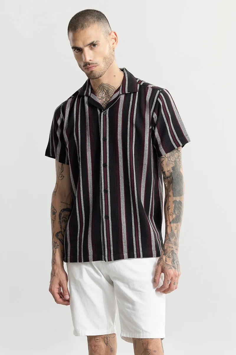 Aster Stripe Black Shirt