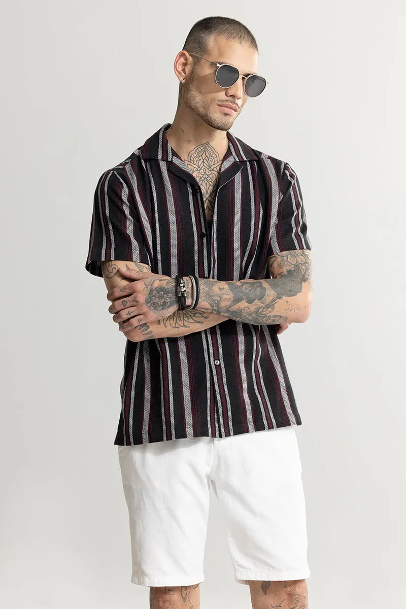 Aster Stripe Black Shirt