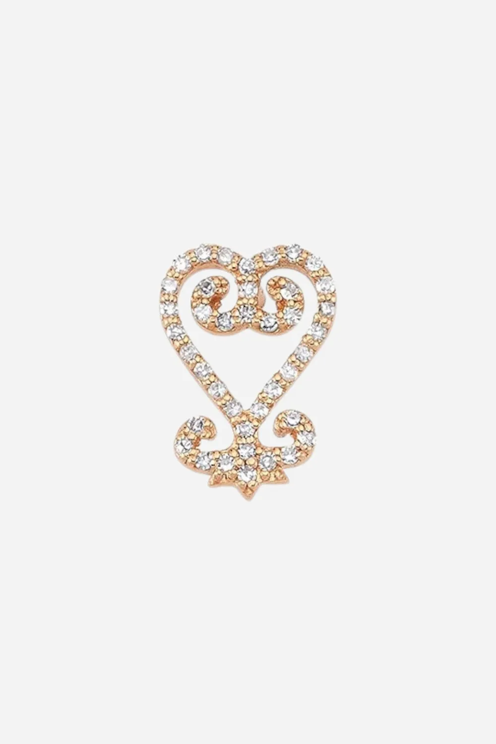 Bee Goddess Sankofa Rose Gold & Diamond Single Earring