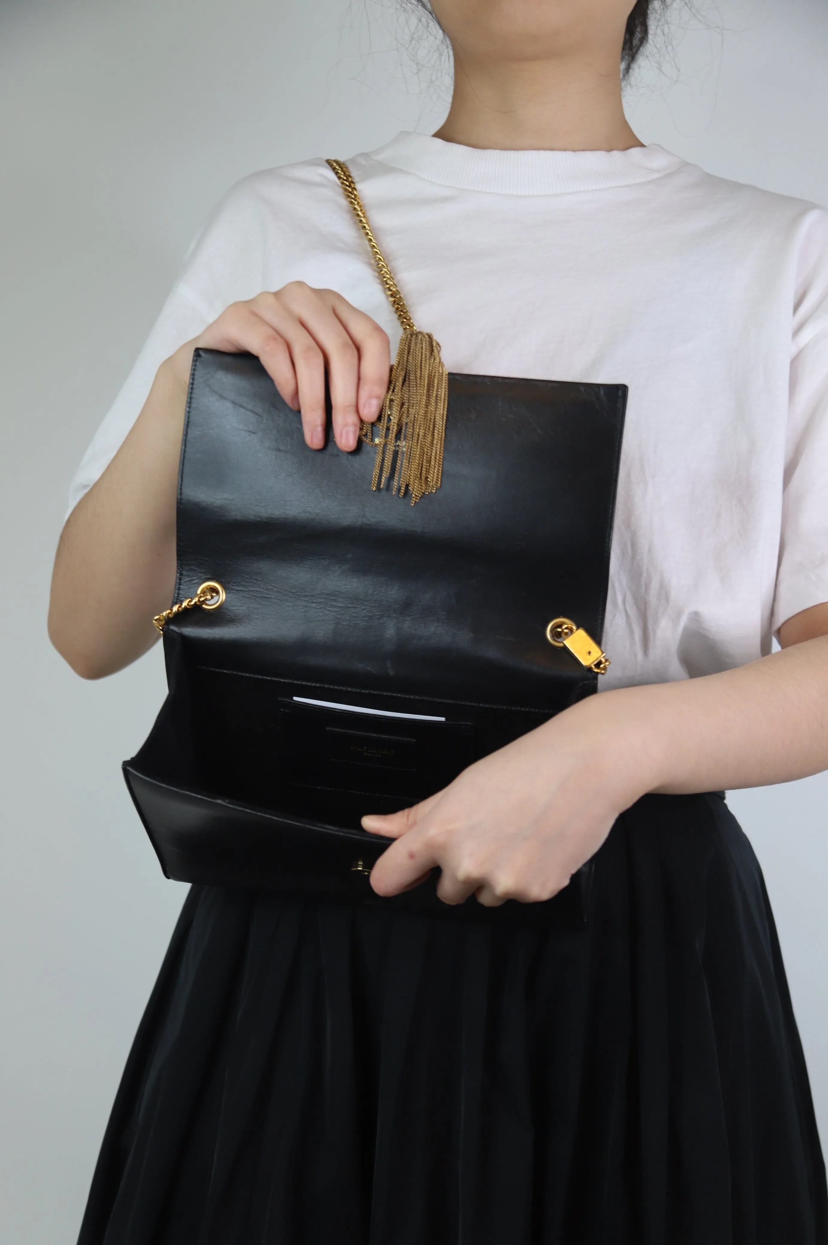 Black Kate tassel bag