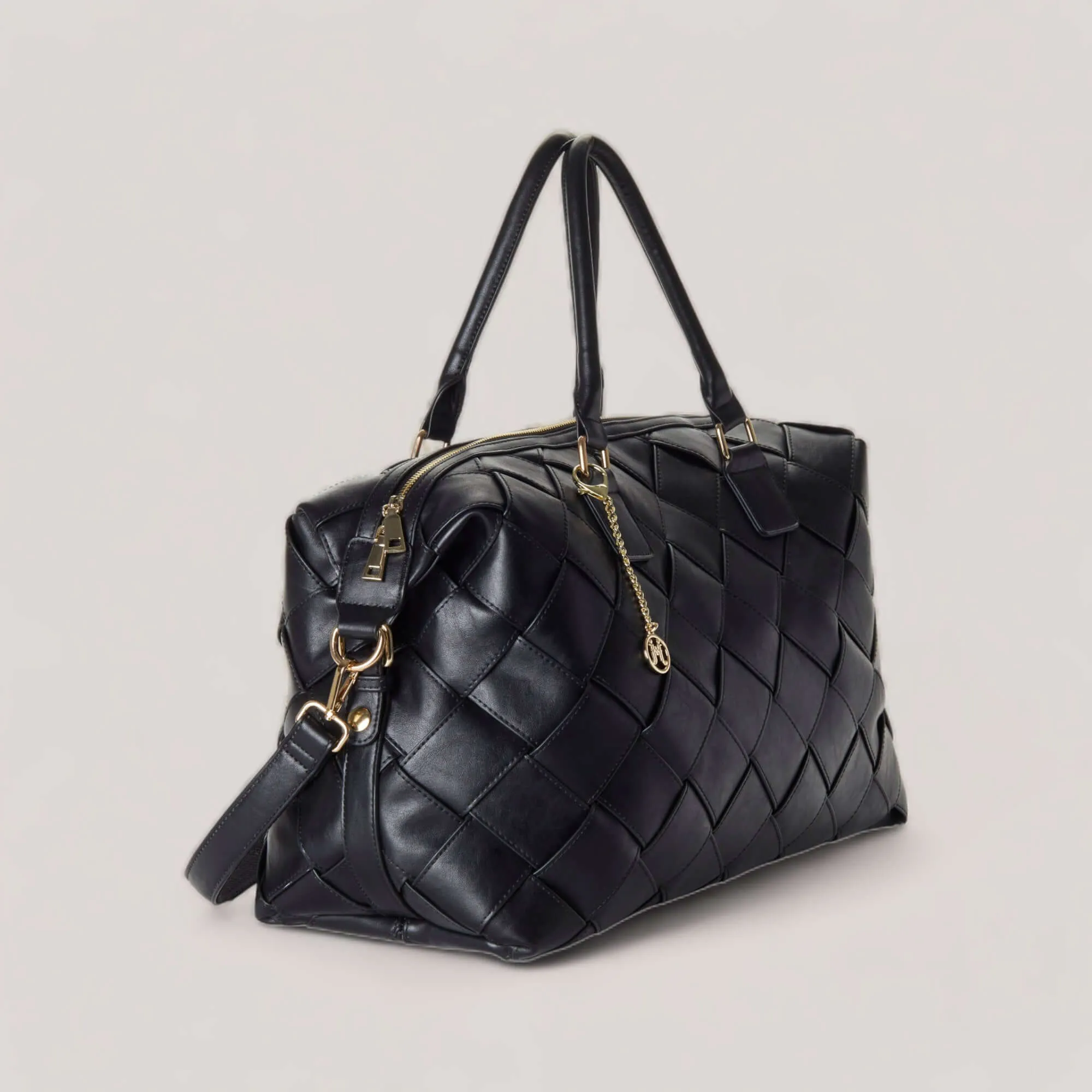 BROOKE | Black Woven Weekender