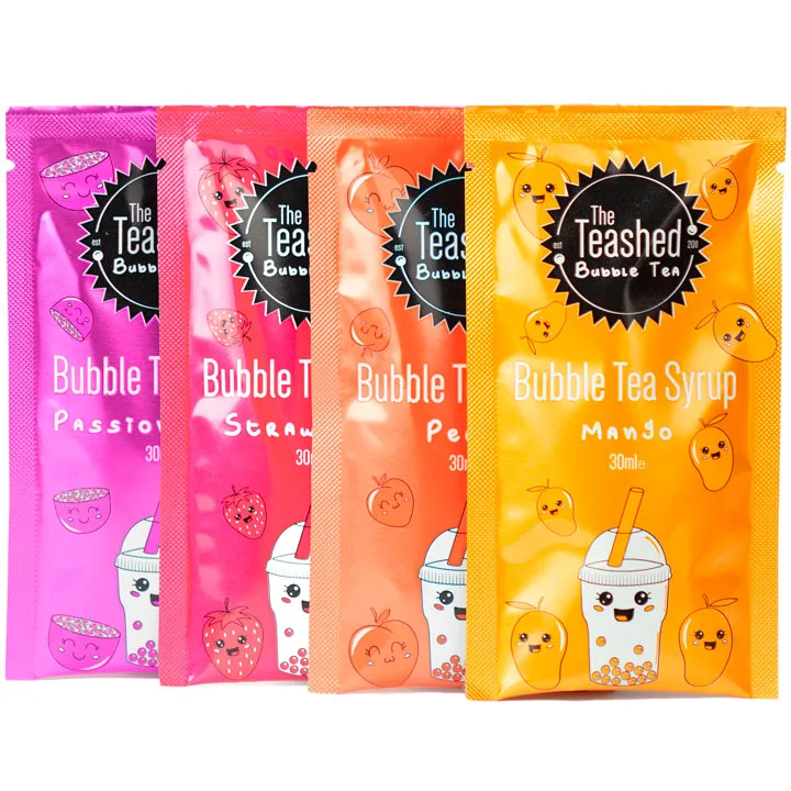 Bubble Tea Kit Gift Set with Syrup – 3 Servings