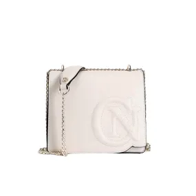 Cafènoir women's mini bag with golden shoulder strap and CN in relief c3 YC0501 W015 cream