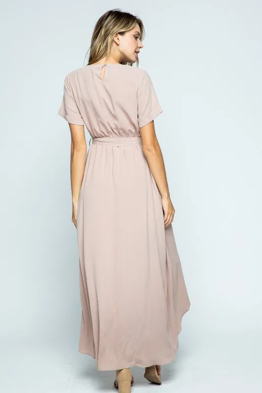 Caroline Maxi Dress in Taupe