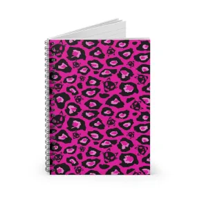 Cat Skull Leopard Print Spiral Notebook