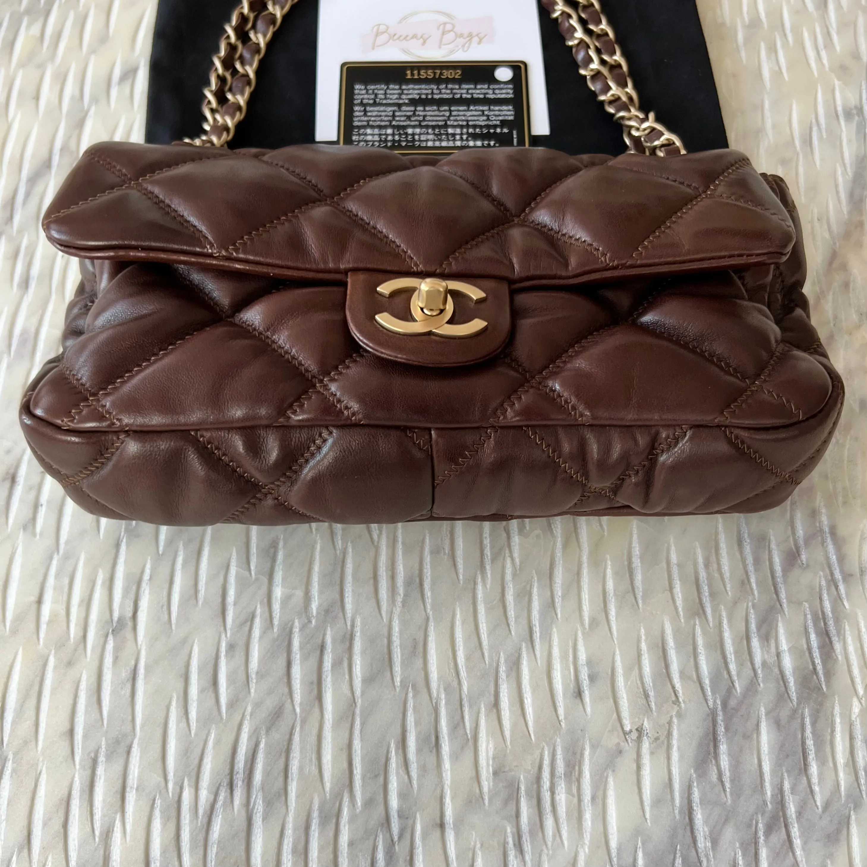 Chanel Bubble Quilted 2.55 Single Flap Bag