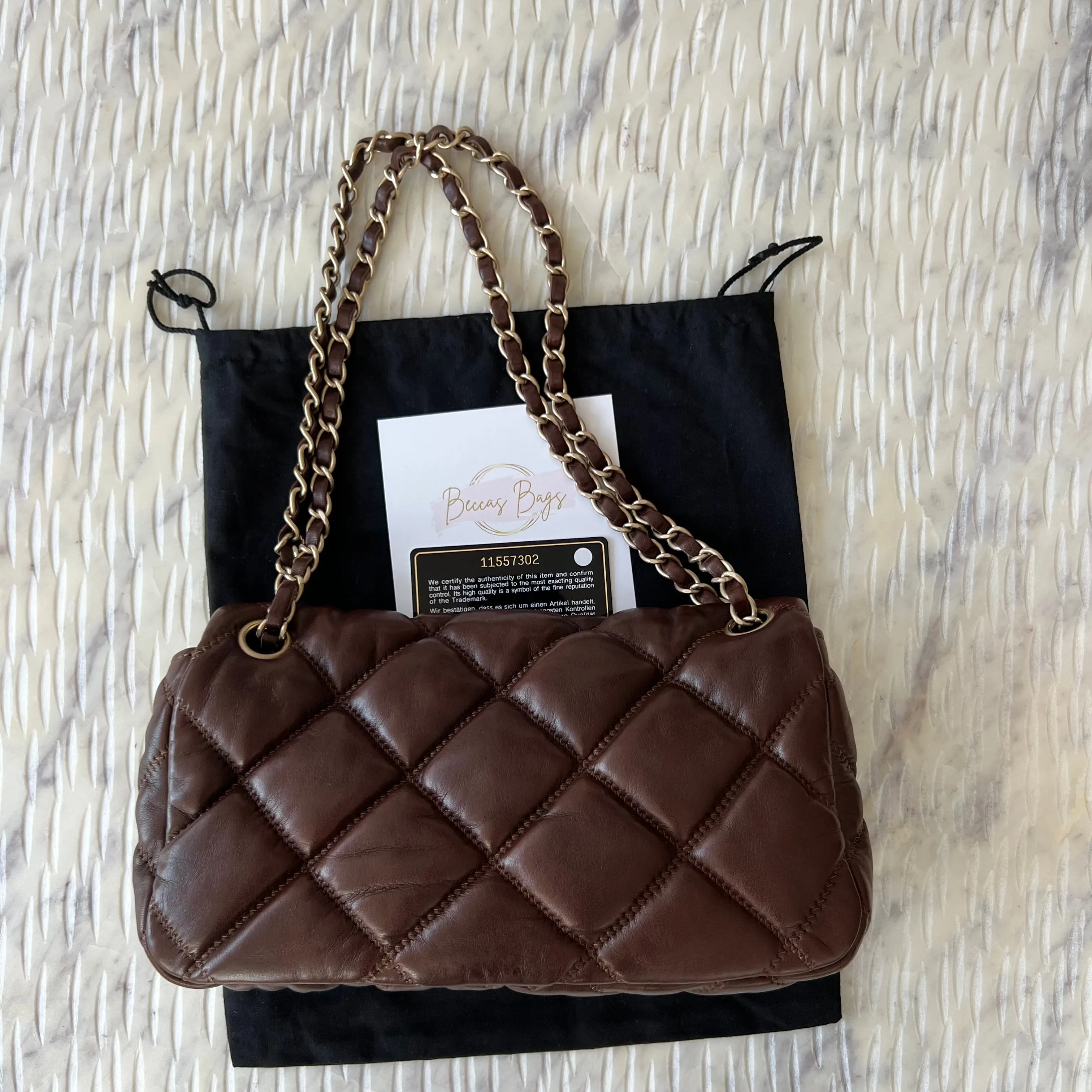 Chanel Bubble Quilted 2.55 Single Flap Bag