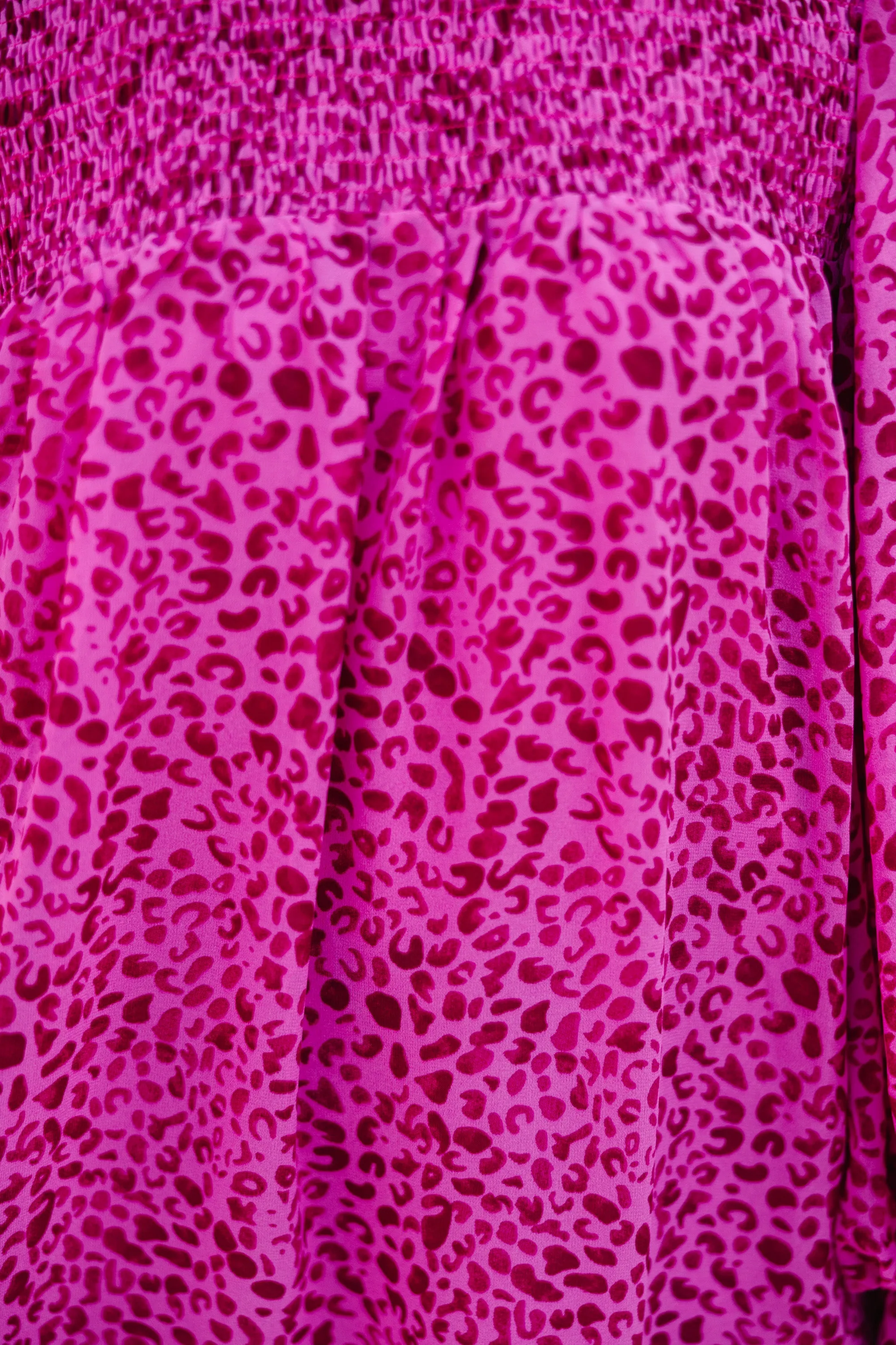 Check You Out Magenta Purple Leopard Blouse