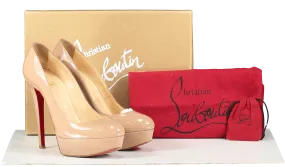 Christian Louboutin Nude Bianca 140 Patent Calf Platform Heels UK 3.5 EU 36.5 👠