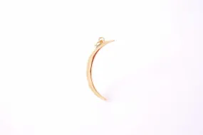 Crescent Moon Wholesale Thin Charm Pendant | 16k Gold plated Brass | Half Moon Horn Attached Bail HarperCrown B318