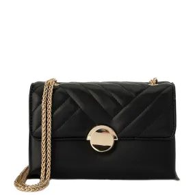 CRESSIDA QUILTED SHOULDER - BLACK