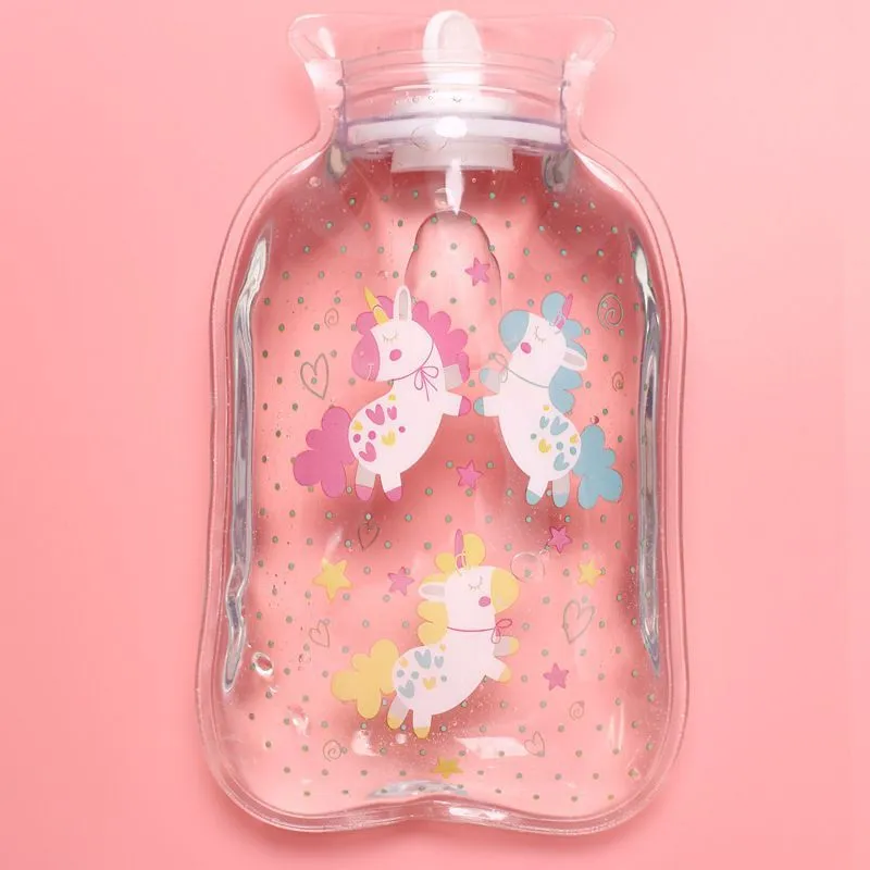 Cute Flamingo Transparent Small Rubber Hot Water Bottle Bag