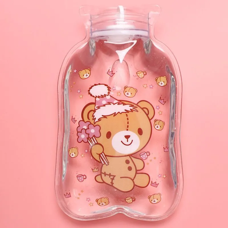 Cute Flamingo Transparent Small Rubber Hot Water Bottle Bag