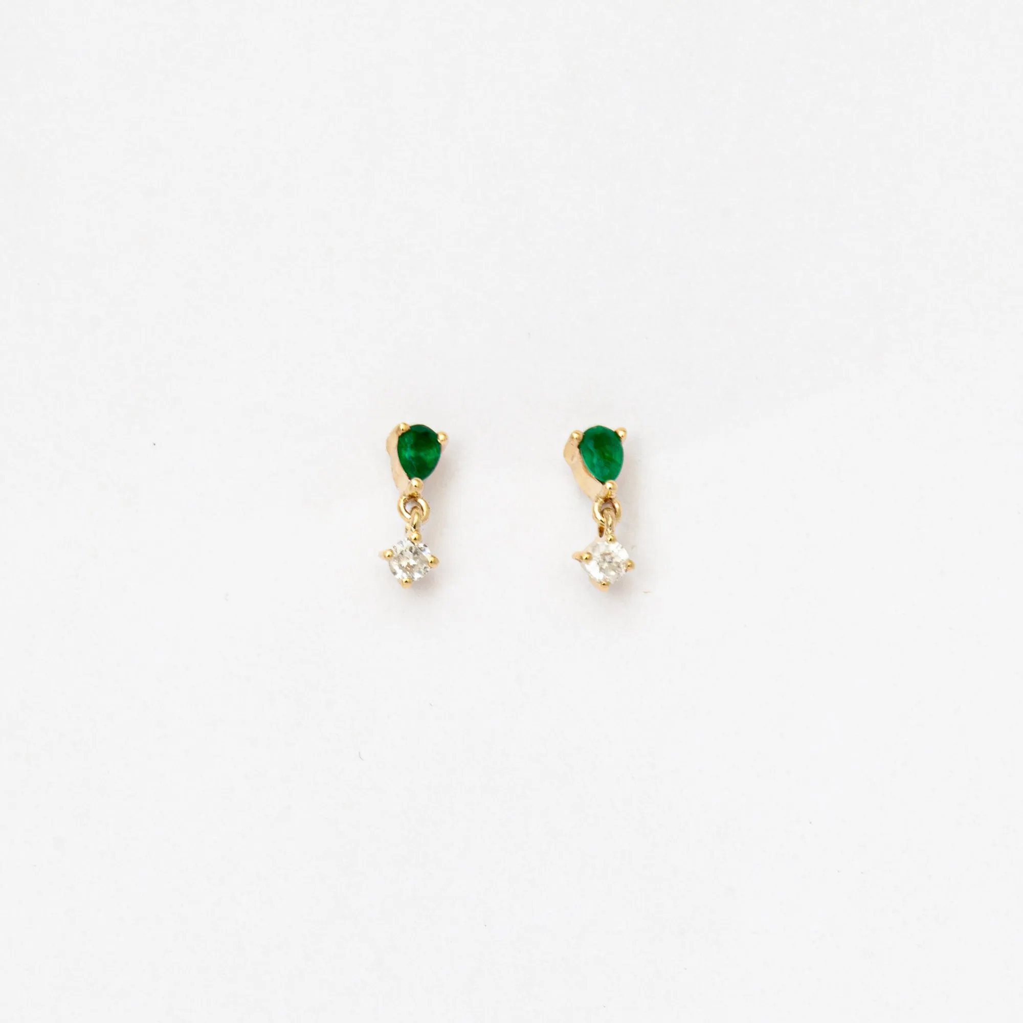 Emerald Drop Studs