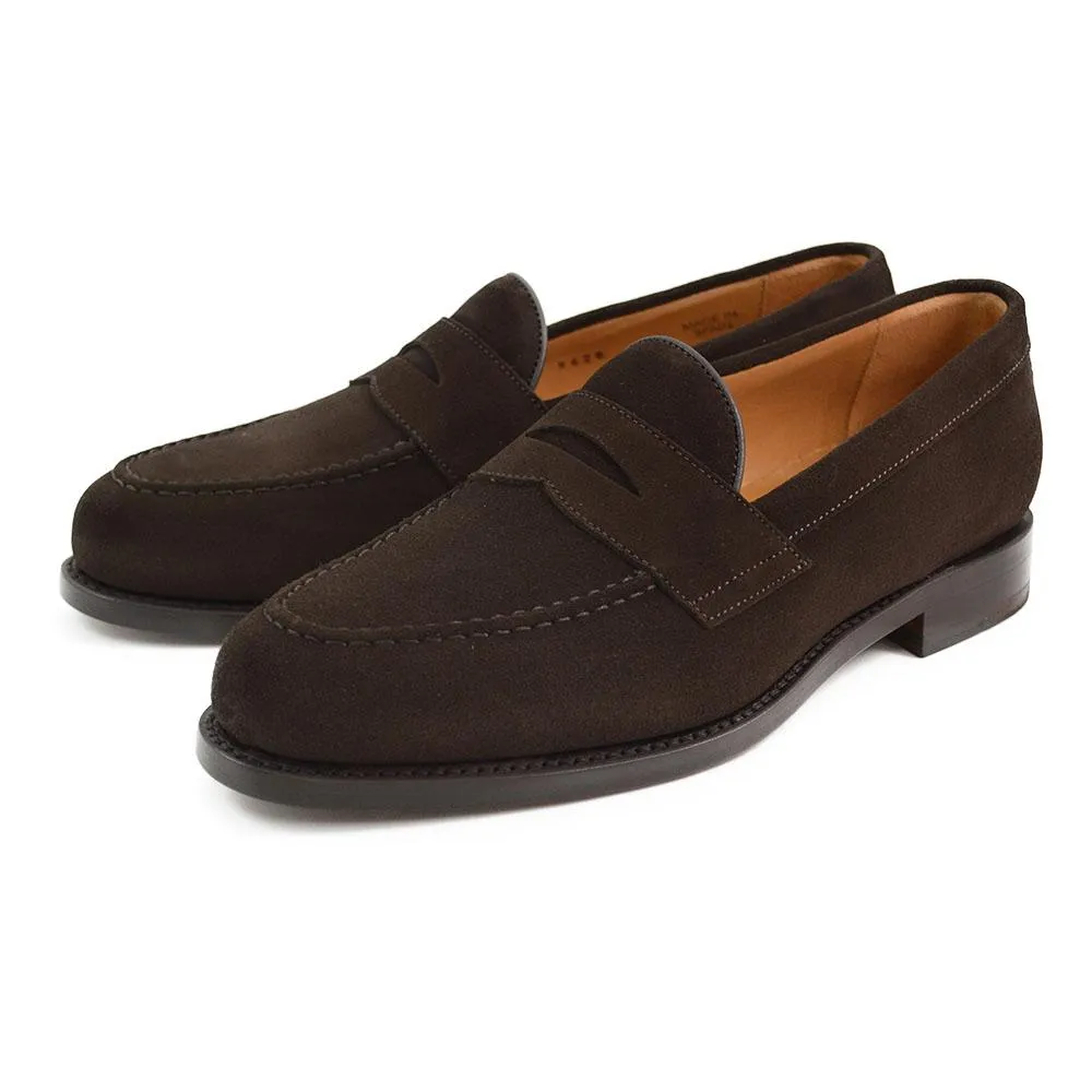 Here’s an optimized title for the e-commerce product:

Factory Seconds Berwick 1707 Dark Brown Suede Penny Loafers with Dainite Sole – Classic Comfort and Timeless Style