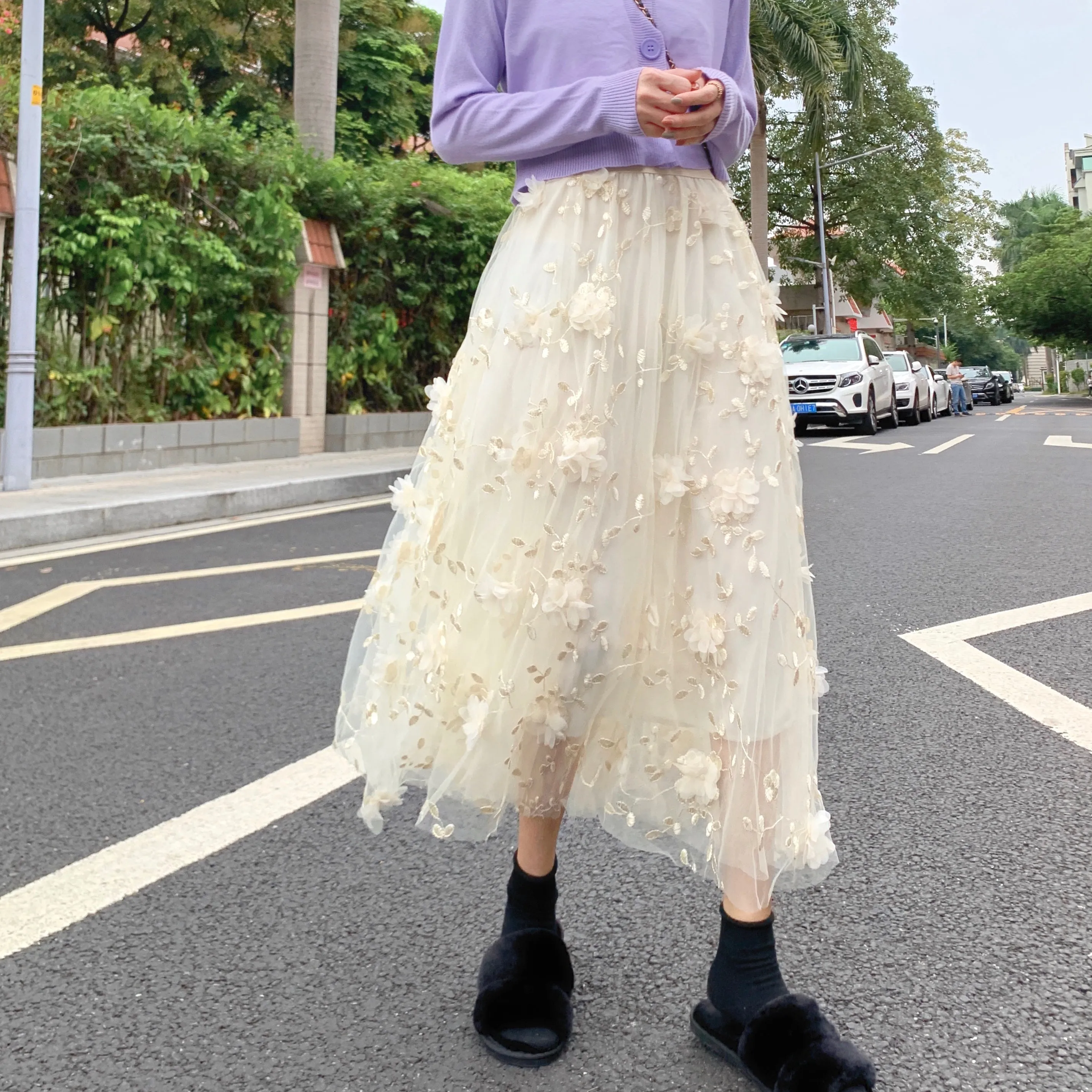 Fairy Flower Midi Skirt AD12715