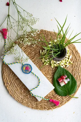 Flower Bouquet Embroidered Rakhi