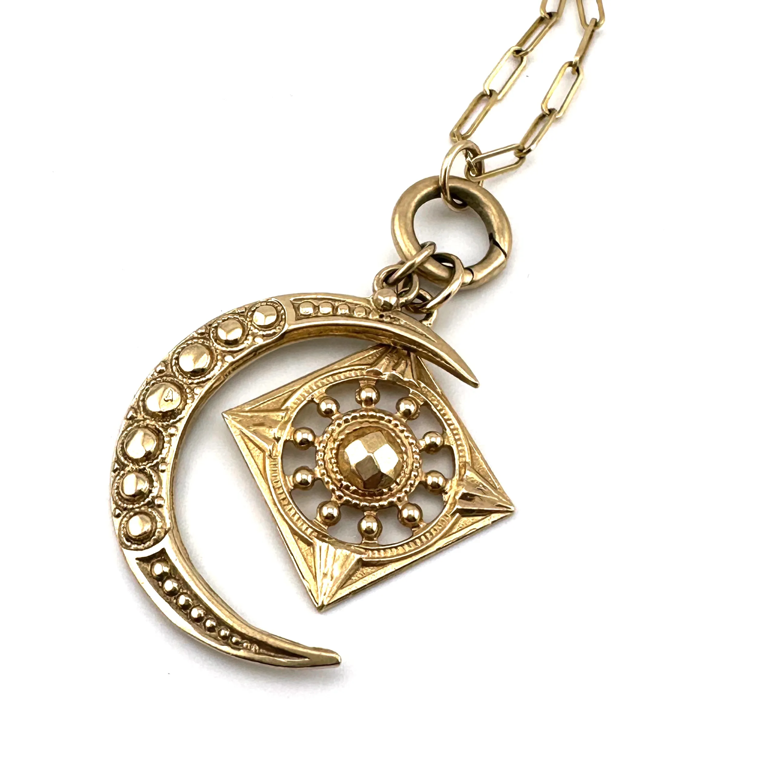 FOCUS MOON Necklace Set - Gold