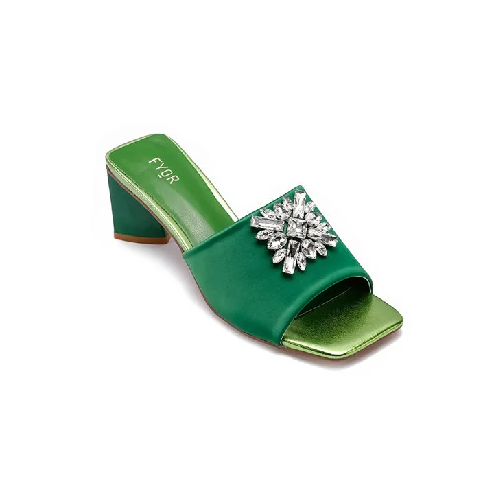 Gem Brooch Heeled Sandal BB 23