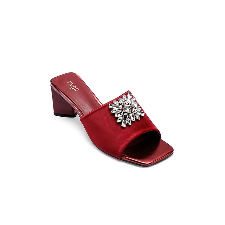 Gem Brooch Heeled Sandal BB 23