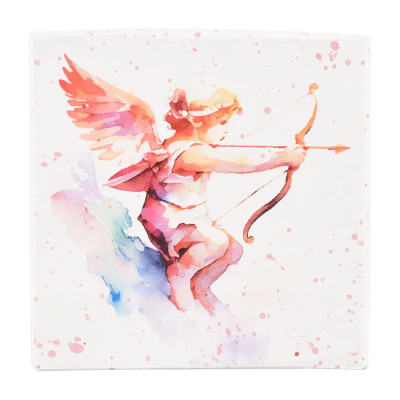 Gift Boxes-Cupid Arrow Watercolor-Paper Mache-Square-X-Small-Quantity 1