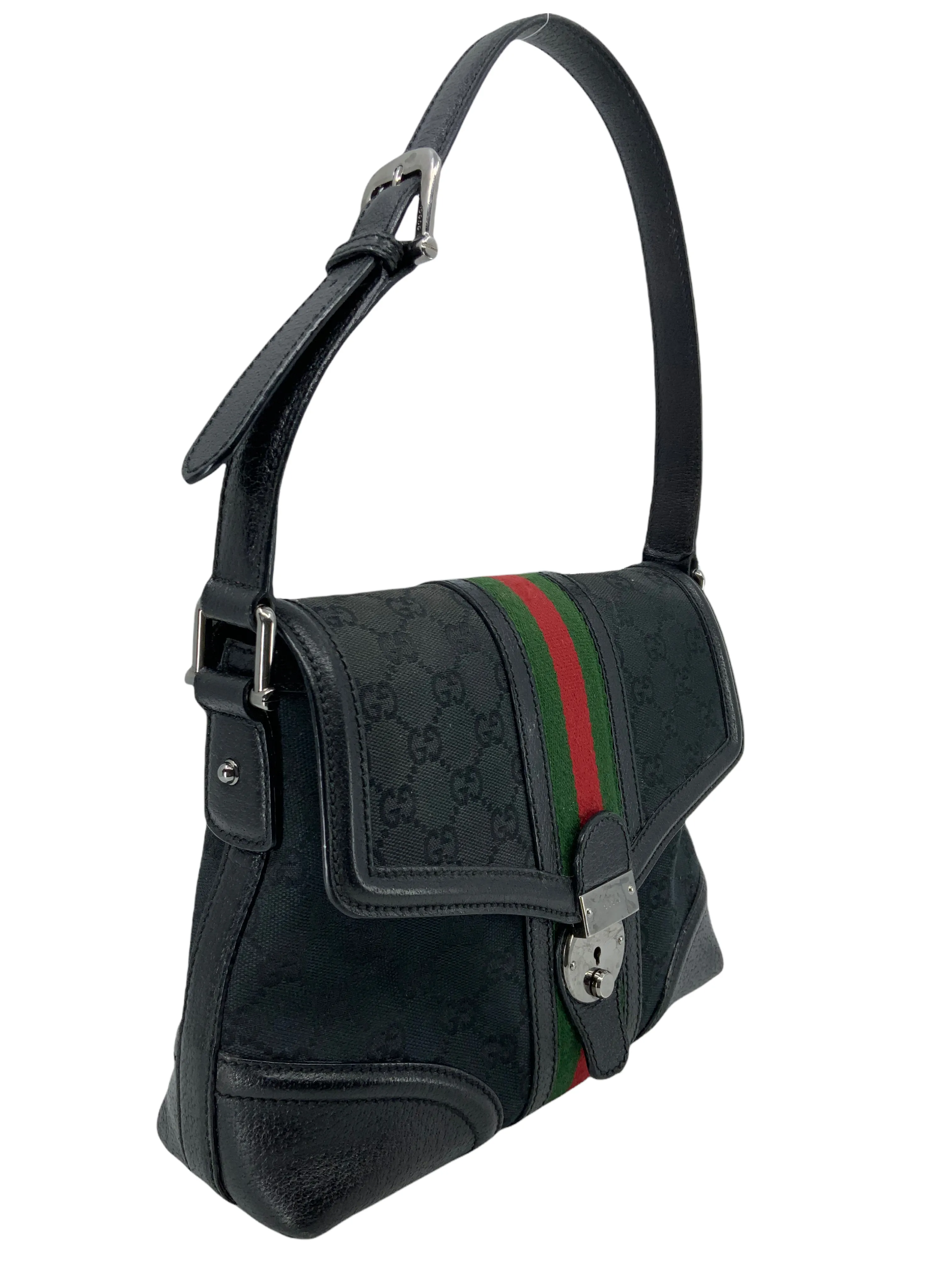 Gucci GG Canvas Small Treasure Flap Shoulder Bag