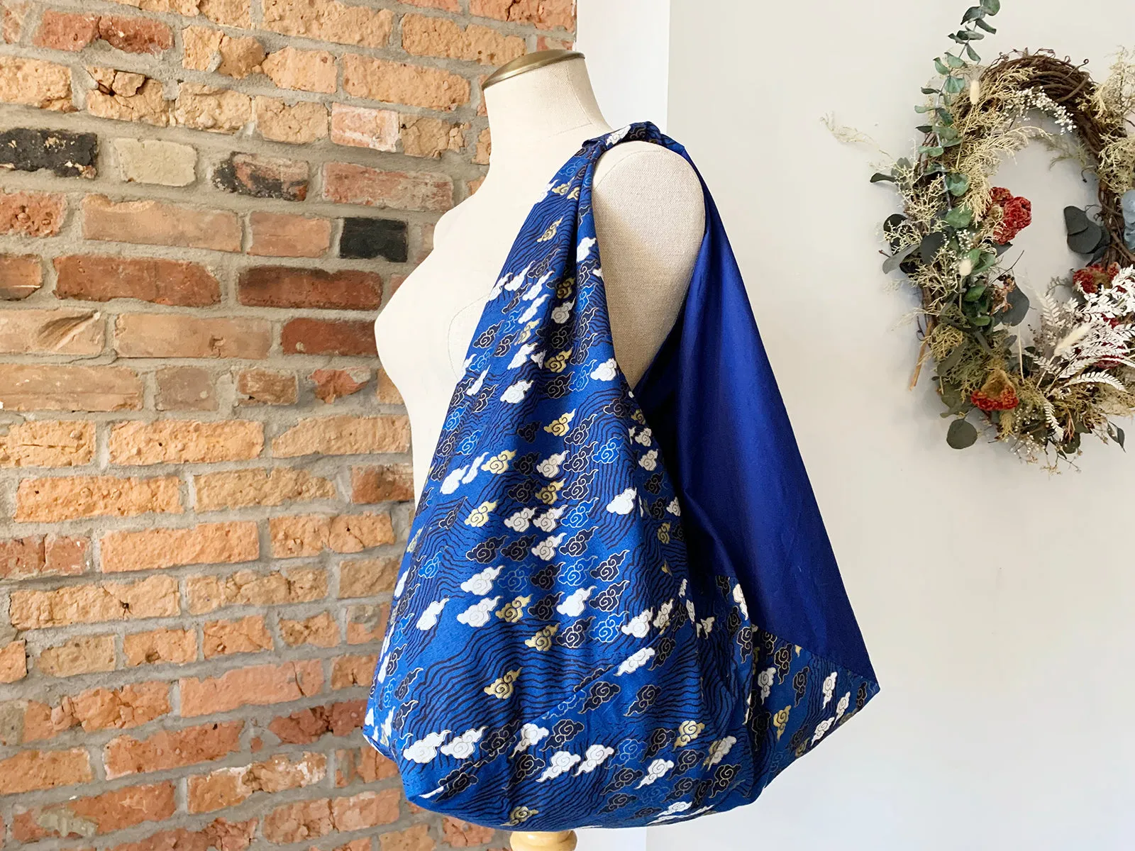 *Handmade* Origami bag | Market bag | Kumo (Navy)