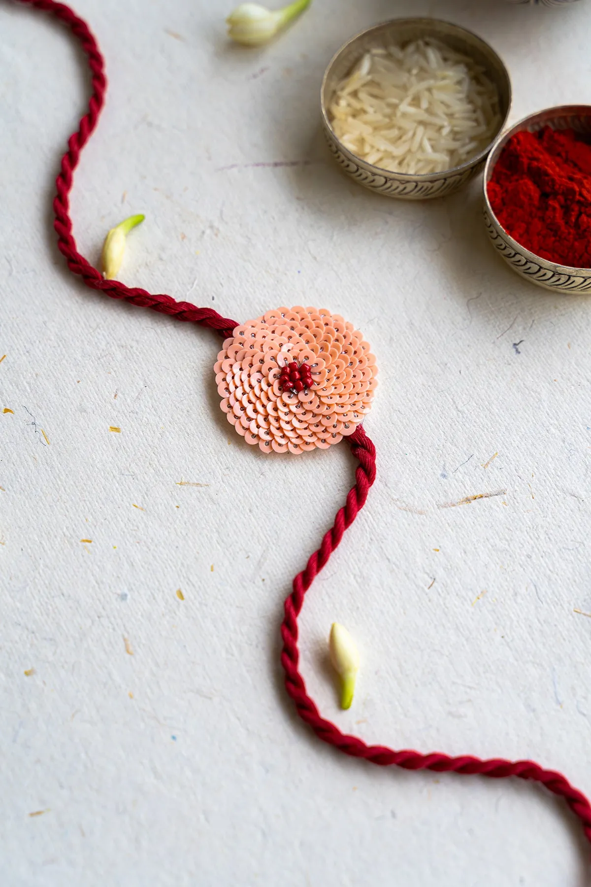 Hydrangea Embroidered Rakhi