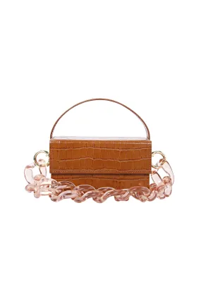 IDA Caramel Croc (Small) with Chain