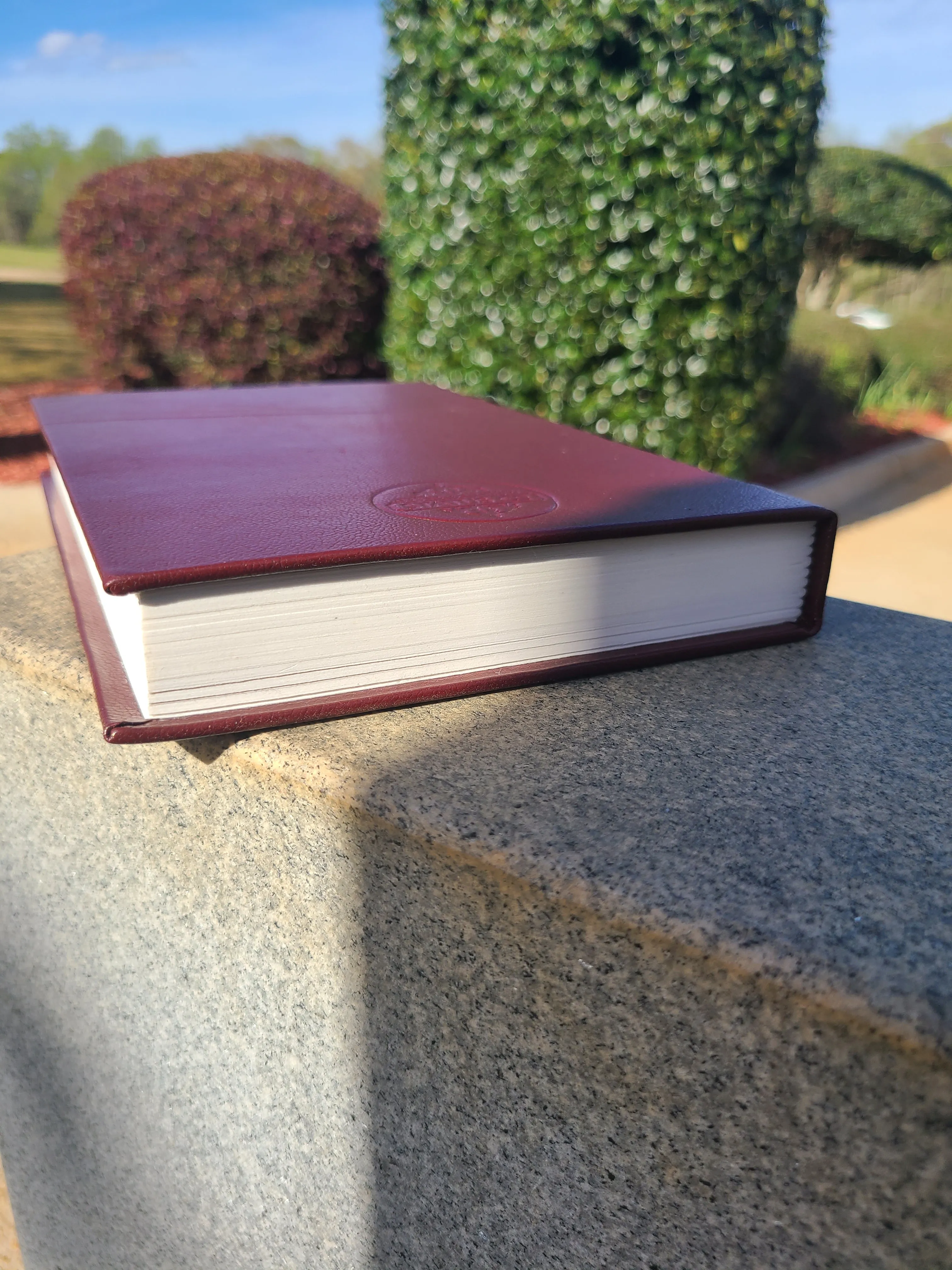 Italian Leather Masonic Writing Journal - Dark Red