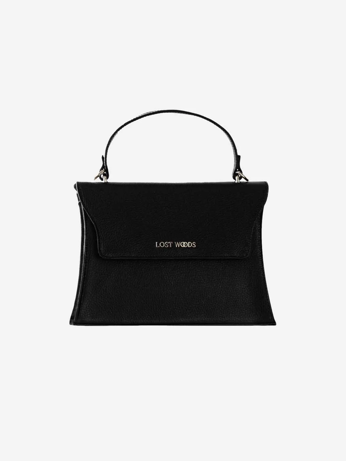 Ivy MIRUM Leather Vegan Handle Bag | Black & Gold