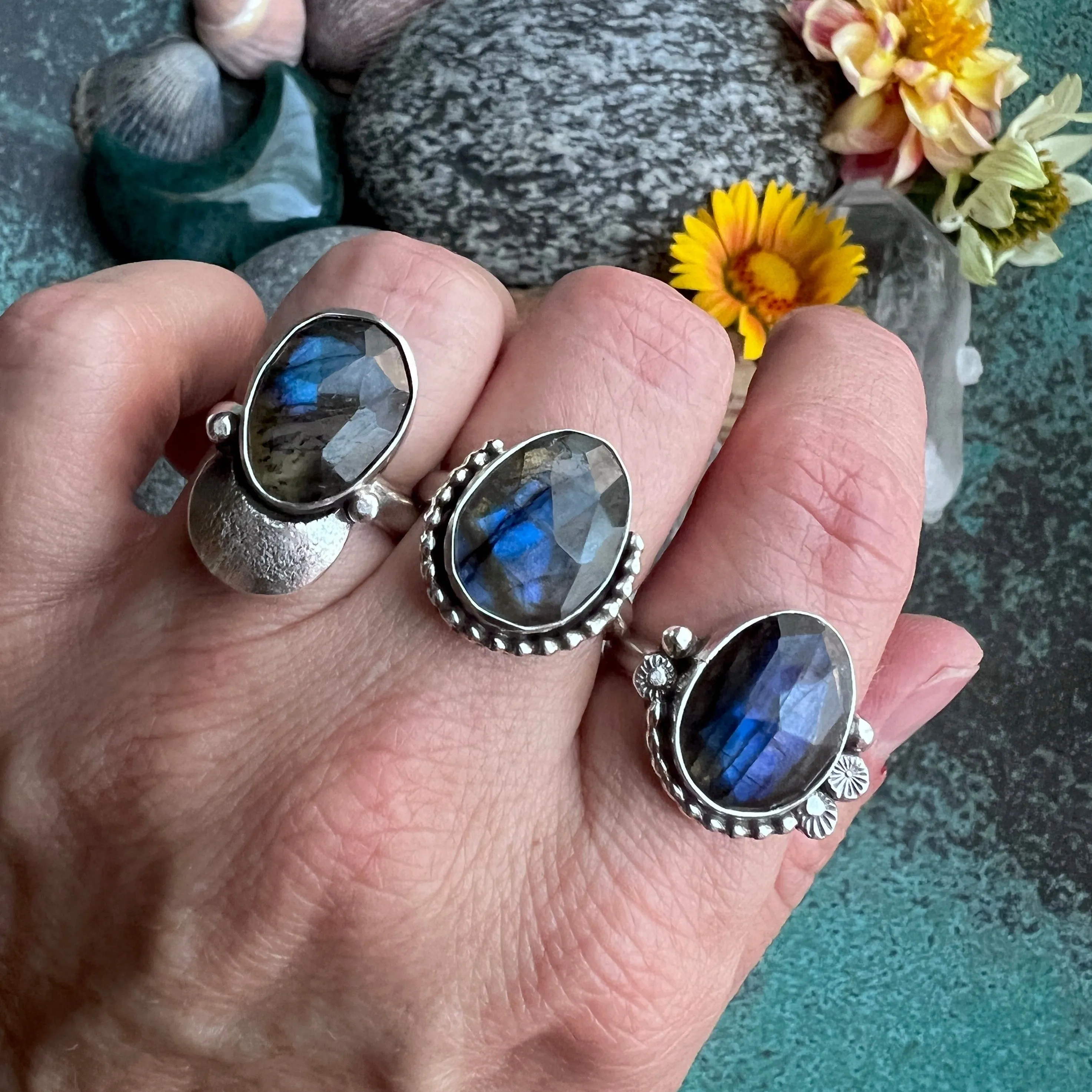 Labradorite 'Moondance' Ring Sz 6