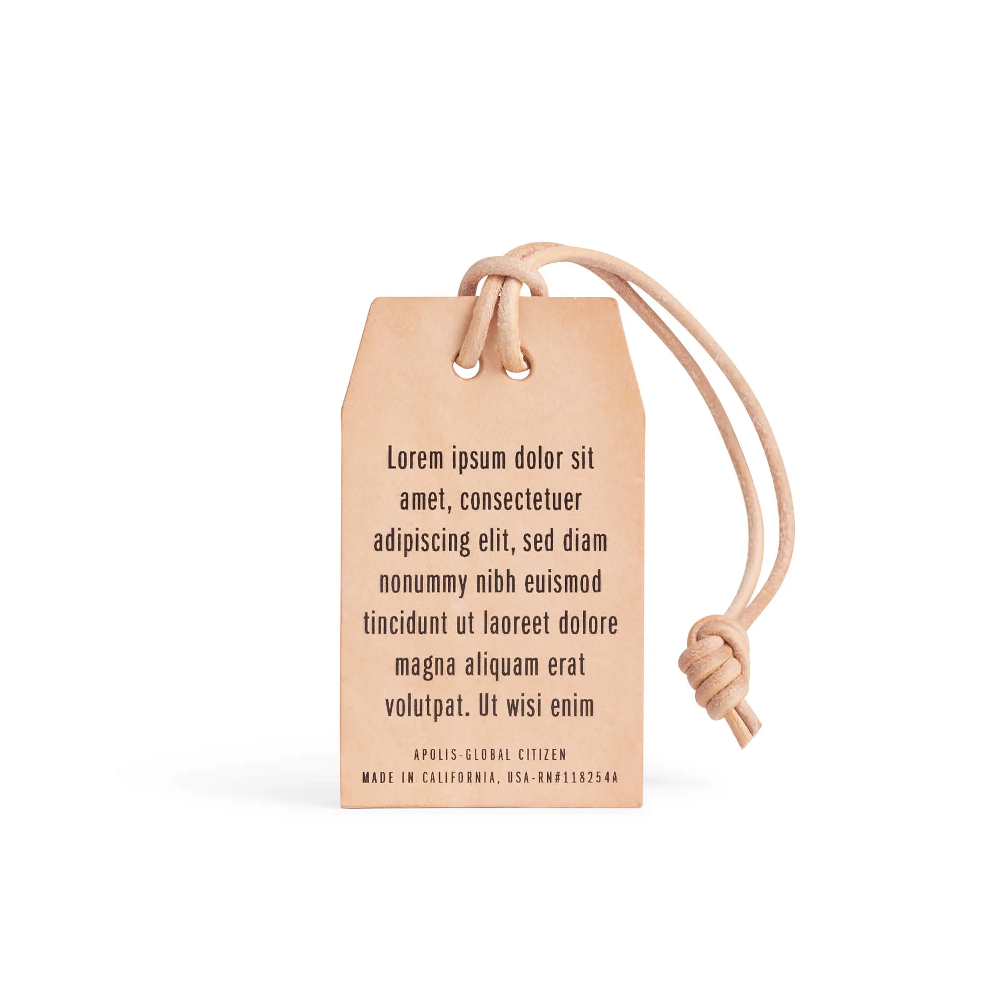 Leather Gift Tag with Note