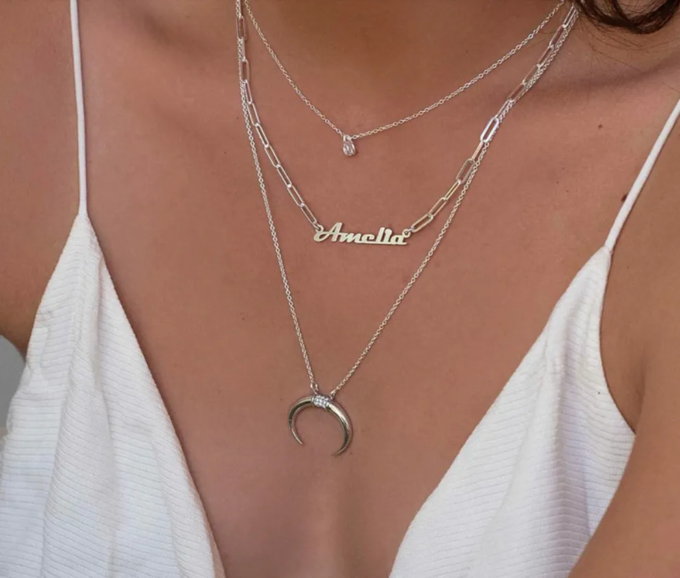 Link Signature Name Necklace