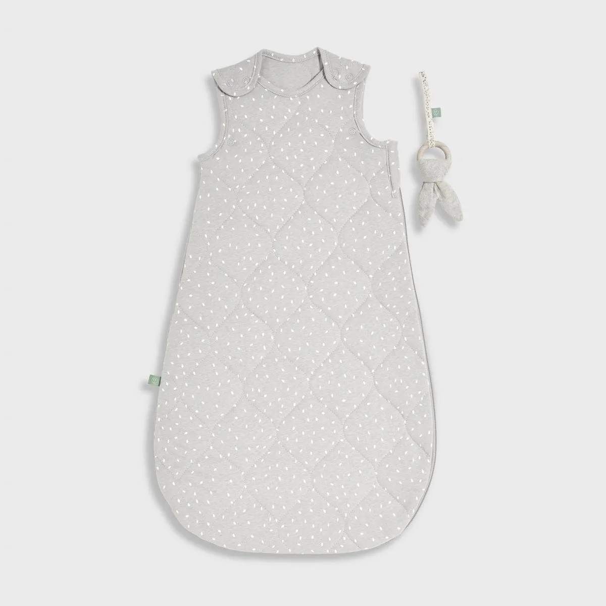 Little Green Sheep Organic Baby Sleeping Bag, 2.5 Tog - Dove Rice (0-6m)