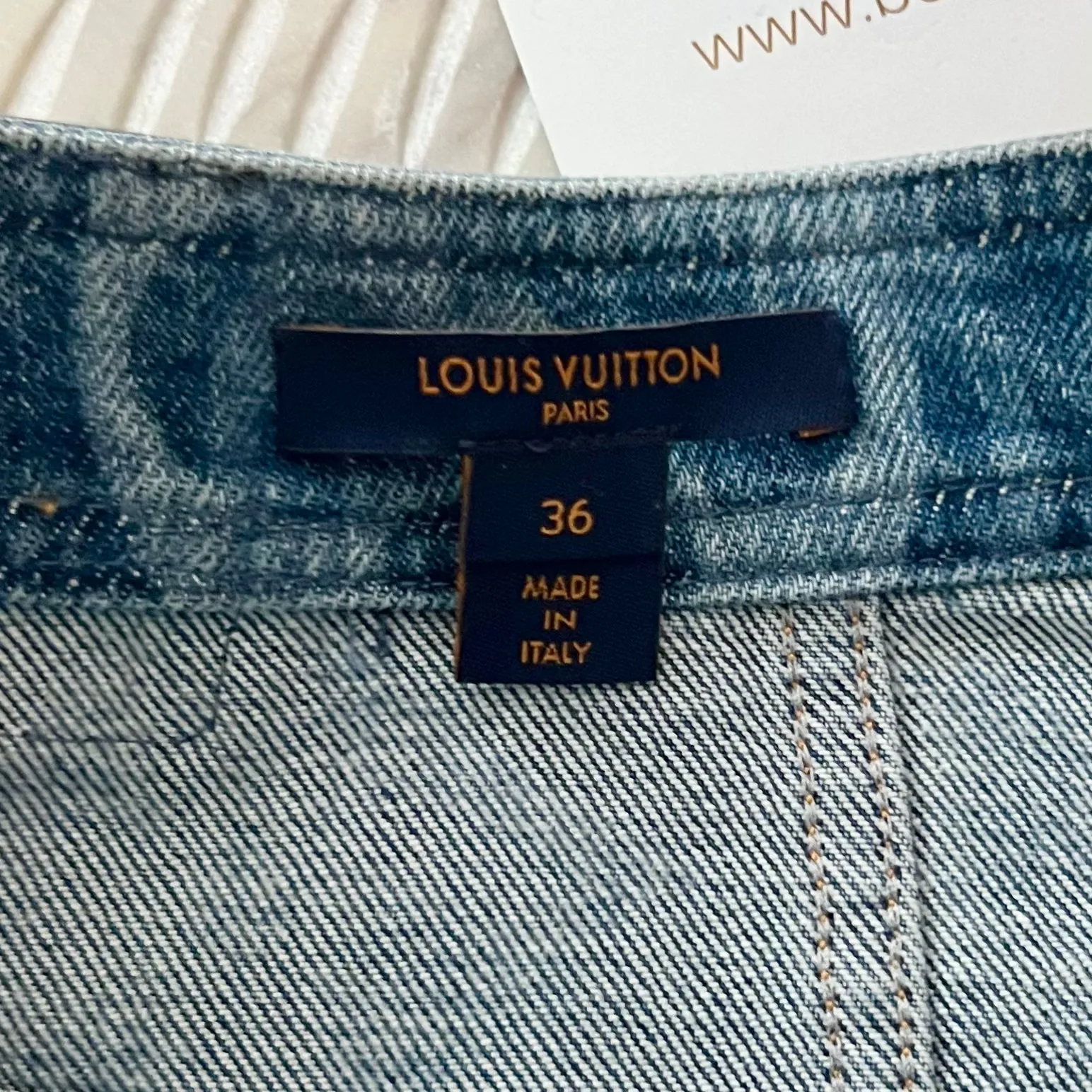 Louis Vuitton Monogram Denim Skirt