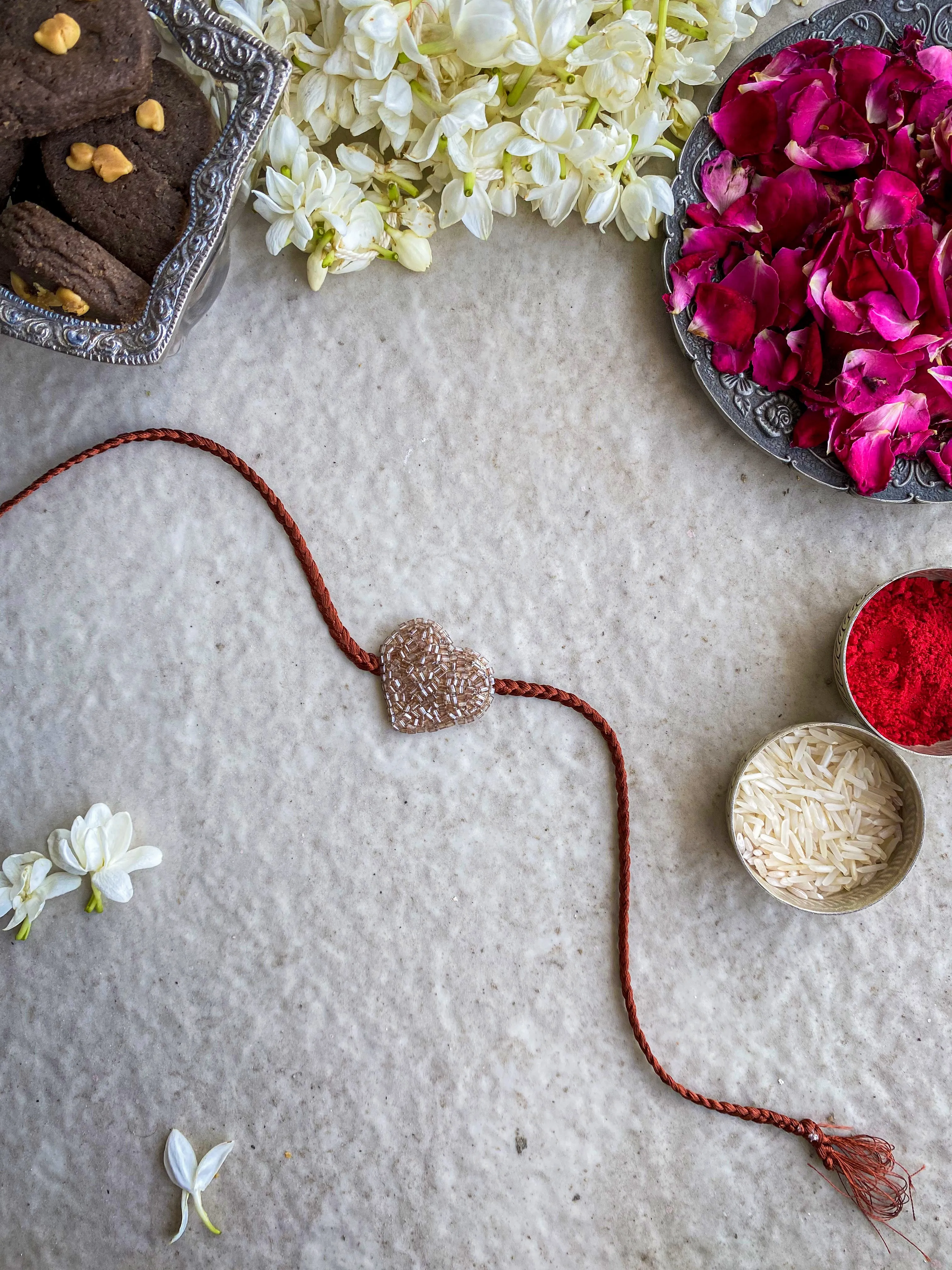 Love Embroidered Rakhi