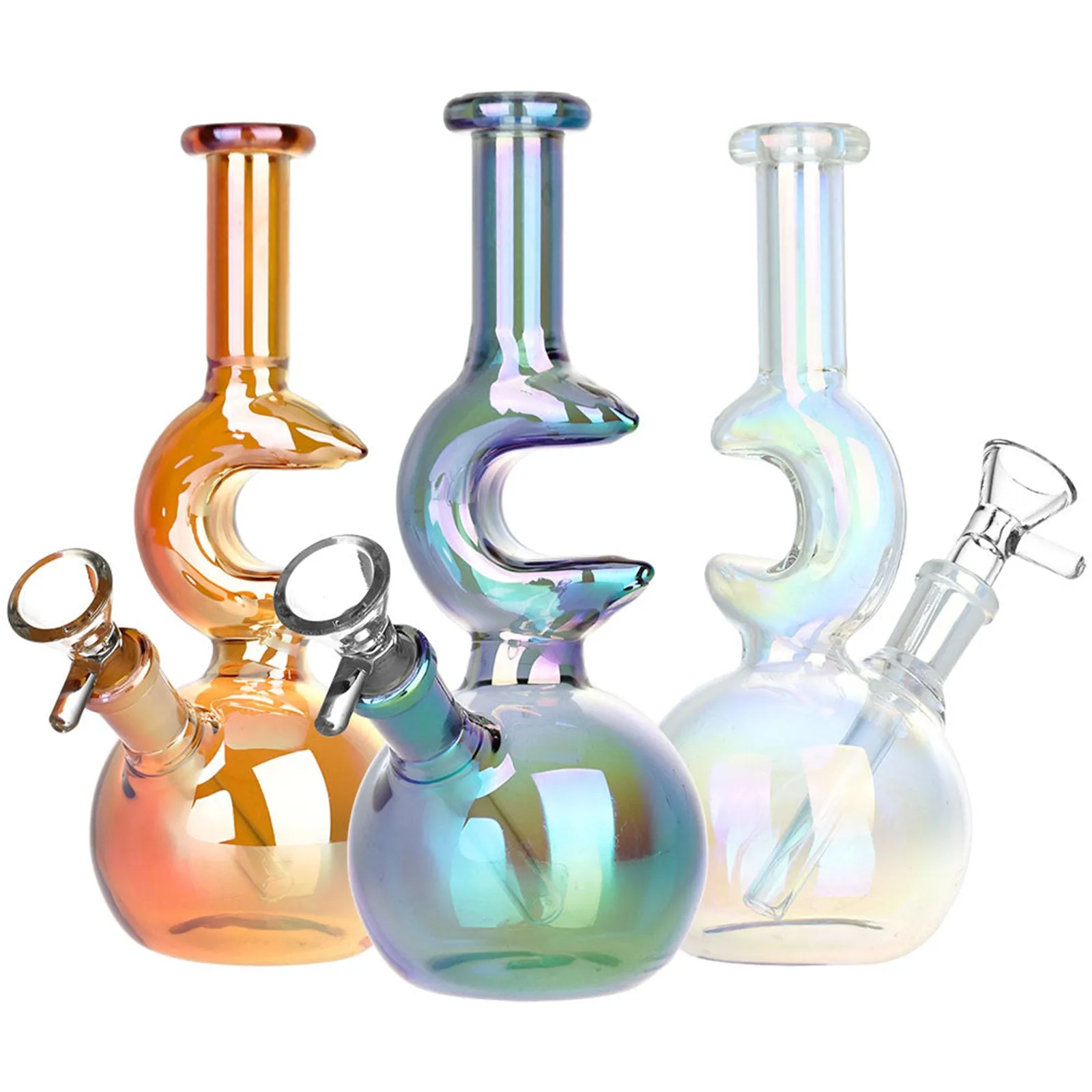 Lunar Glow Electroplated Bubble Bong