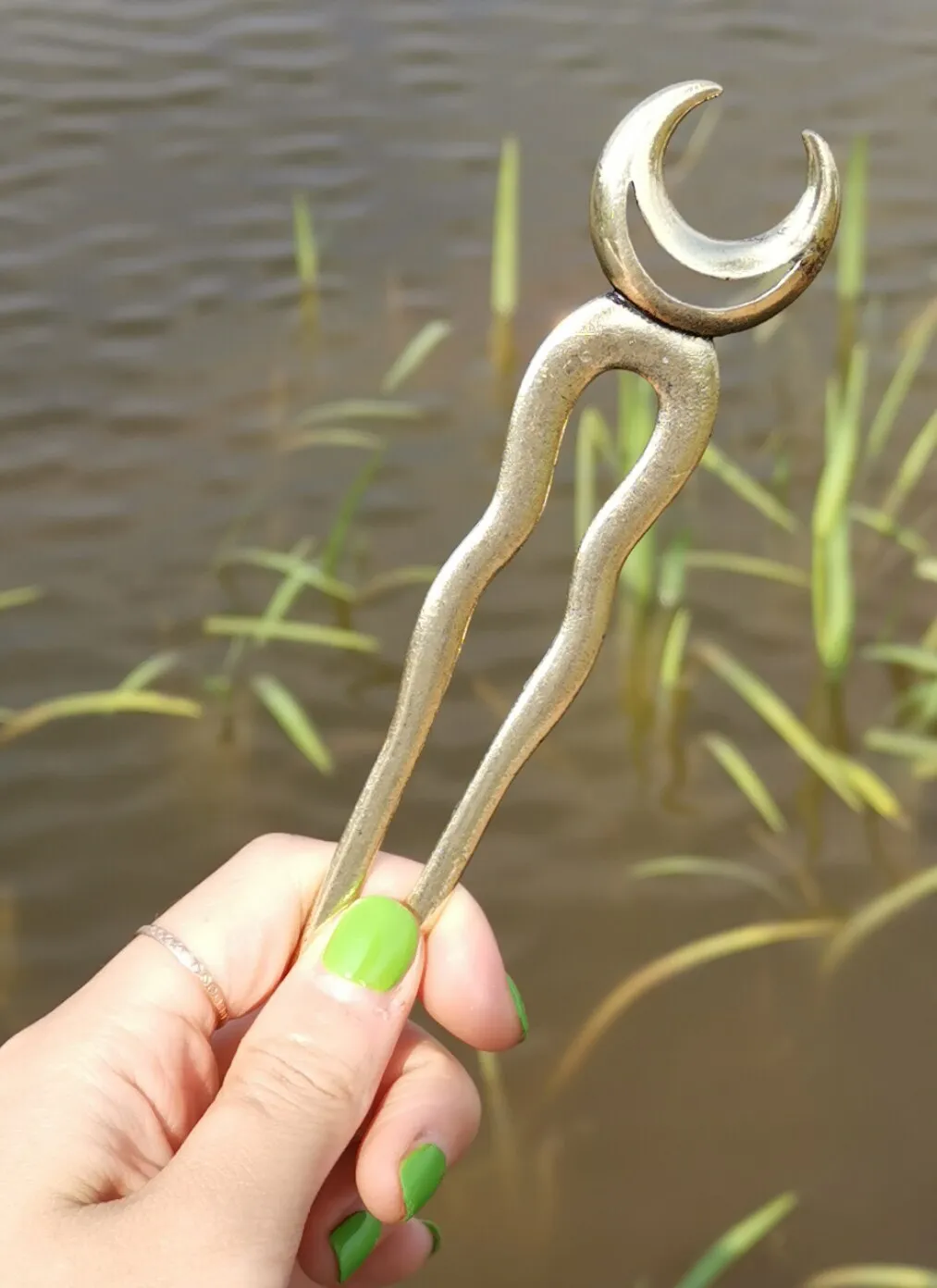 Magical Crescent Moon Hair Stick