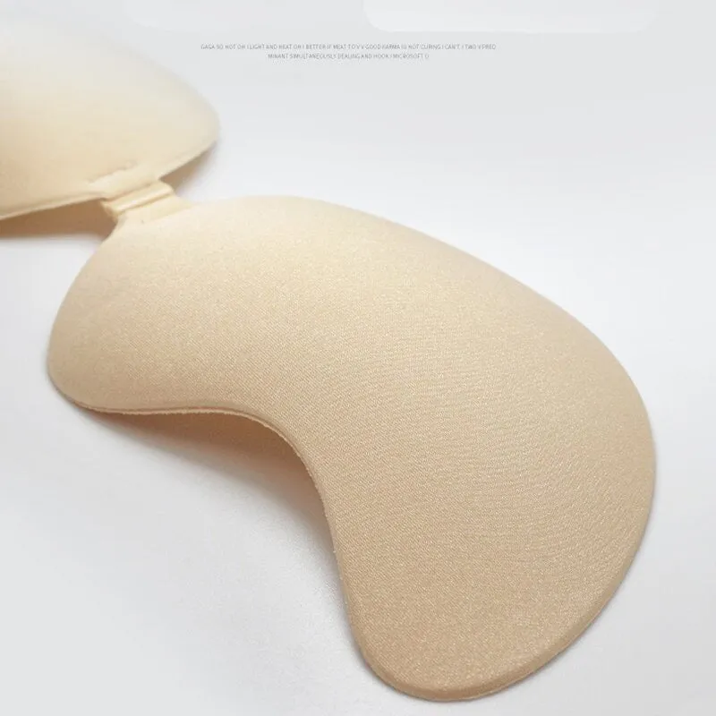 Mango-shaped pull-up and breathable silicone invisible bra