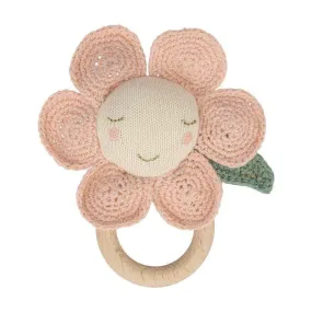 Meri Meri Peach Daisy Rattle